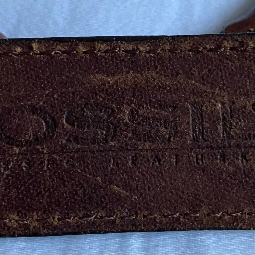 FOSSIL  Western Braided Classic Brown Leather Belt